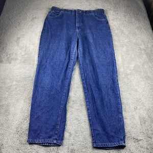 Lee Straight Fit Tapered Leg Jeans Womens 16 Petite Blue Medium Wash High Rise